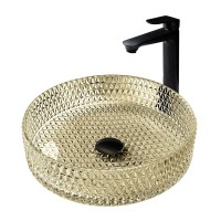 Накладная раковина Abber Glas AK2301GG 40 золото, круглая