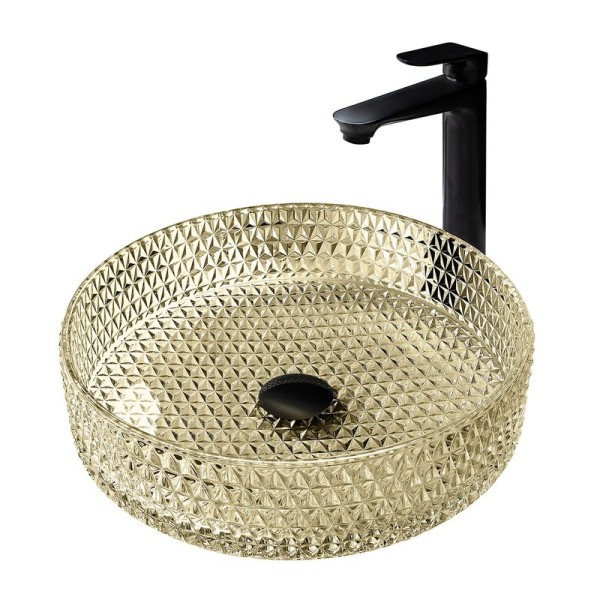 Накладная раковина Abber Glas AK2301GG 40 золото, круглая