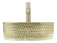 Накладная раковина Abber Glas AK2301GG 40 золото, круглая