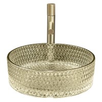 Накладная раковина Abber Glas AK2301GG 40 золото, круглая