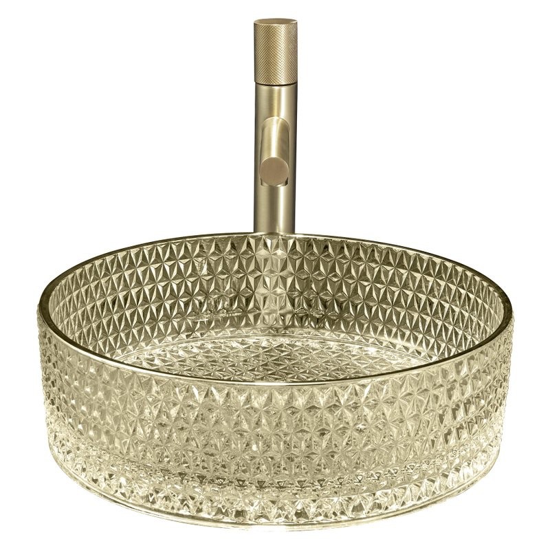 Накладная раковина Abber Glas AK2301GG 40 золото, круглая