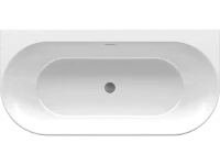 Акриловая ванна Ravak Freedom W XC00100024 165x80 см, пристенная, белая, овальная, с каркасом, со сливом-переливом