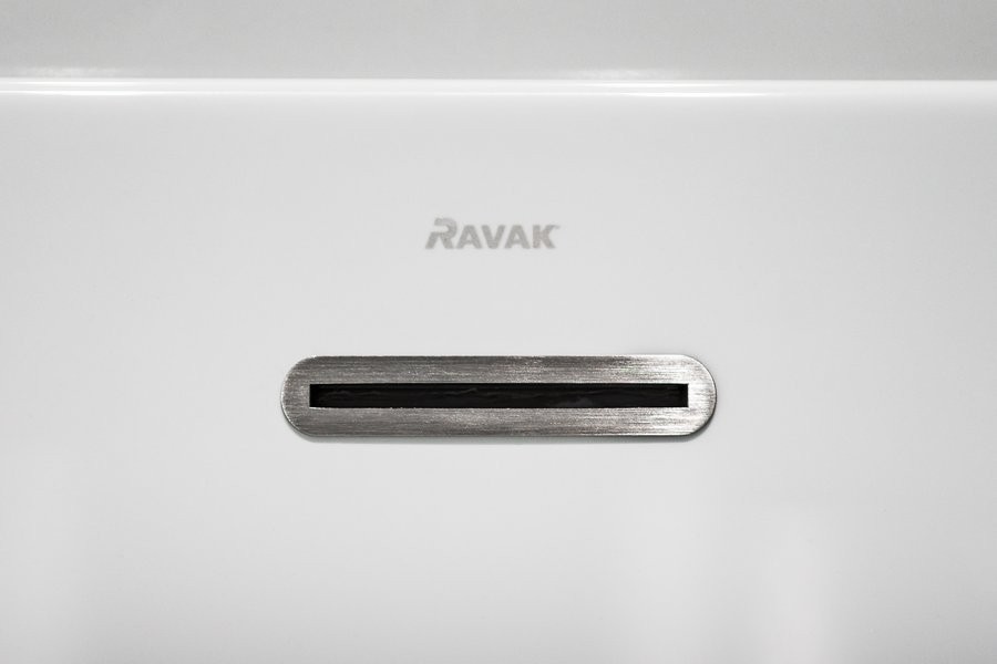 Акриловая ванна Ravak Freedom W XC00100024 165x80 см, пристенная, белая, овальная, с каркасом, со сливом-переливом