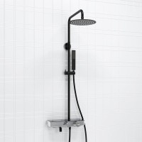 Душевая стойка Wasserkraft Abens 2000 A114.258.218.CB Thermo с термостатом, черная