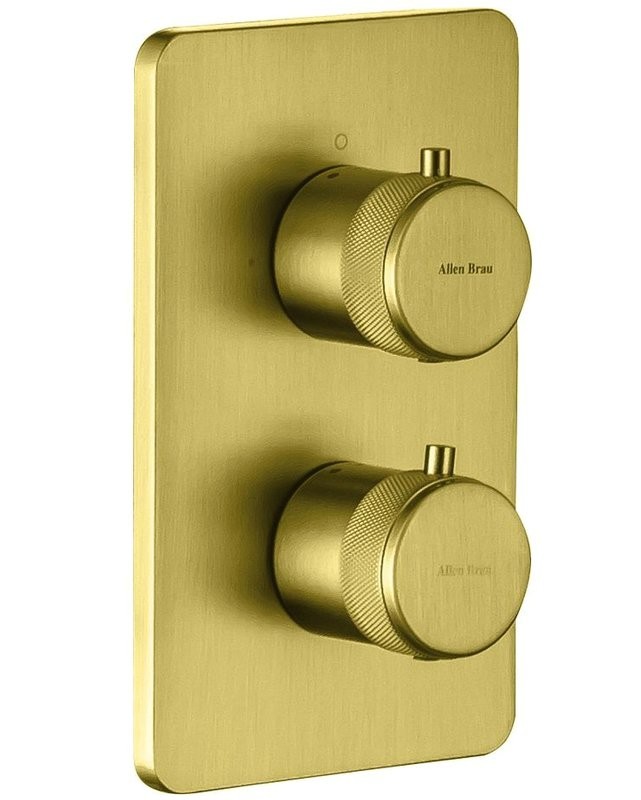 Термостатический смеситель встраиваемый Allen Brau Priority 5.31213-GB С ВНУТРЕННЕЙ ЧАСТЬЮ, брашированное золото