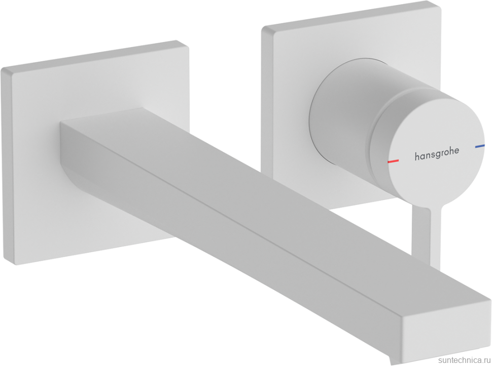 Смеситель для раковины Hansgrohe Tecturis E 73051700 С ВНУТРЕННЕЙ ЧАСТЬЮ матовый белый