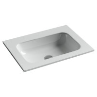 Накладная раковина Ceramicanova Grace прямоугольная без отверстия под смеситель 61 см CN7011wx