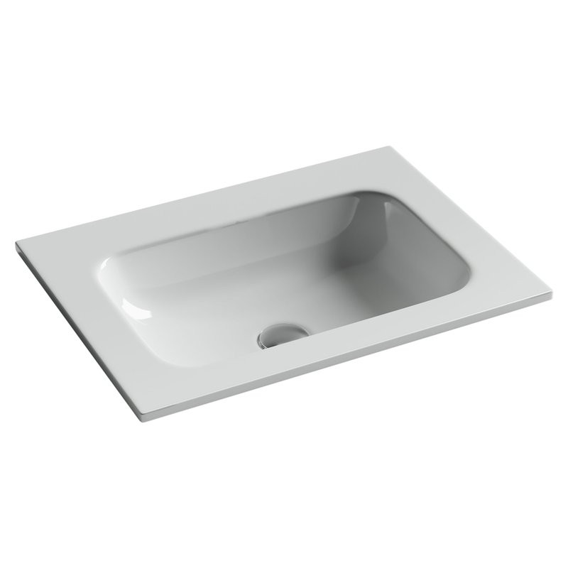 Накладная раковина Ceramicanova Grace прямоугольная без отверстия под смеситель 61 см CN7011wx