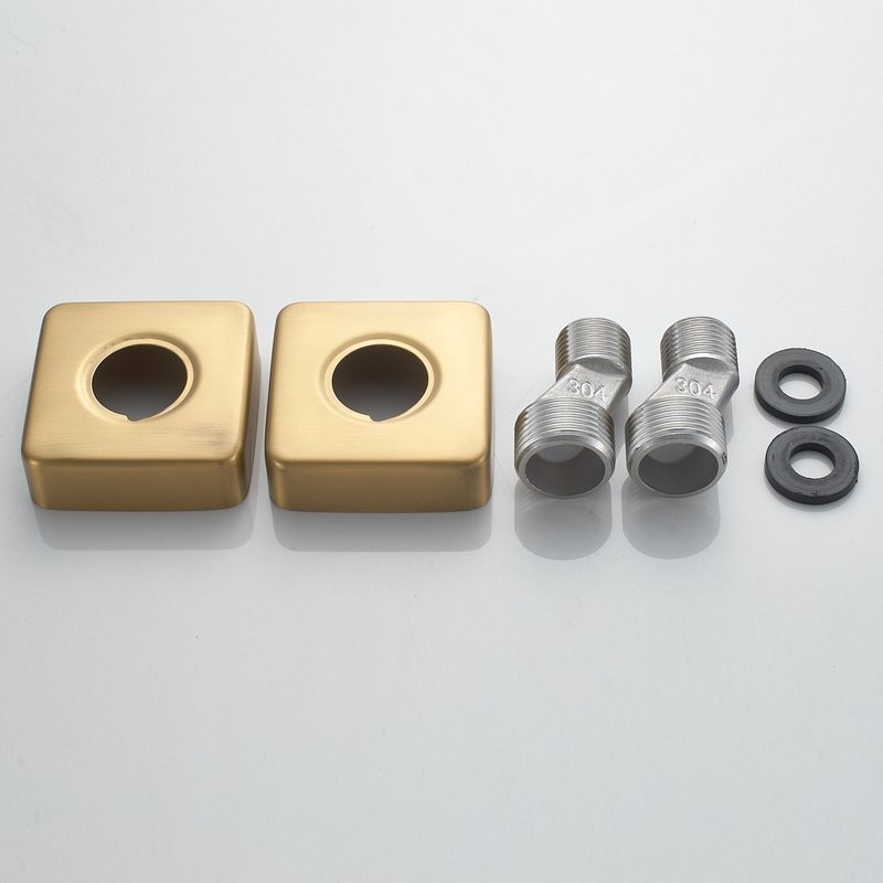 Смеситель с длинным изливом для ванны Shevanik S9922G золотой сатин