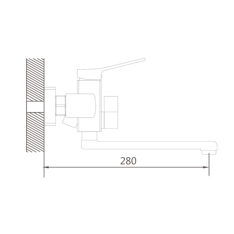 Смеситель с длинным изливом для ванны Shevanik S9922G золотой сатин