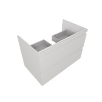 Тумба с раковиной AQUATEK Вега 80 подвесная, 2 ящика, серый туман