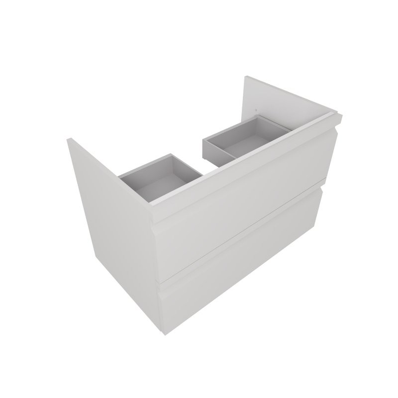 Тумба с раковиной AQUATEK Вега 80 подвесная, 2 ящика, серый туман