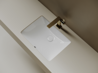 Раковина встраиваемая снизу Ceramicanova Era CN15001 52 глянцевая белая, прямоугольная