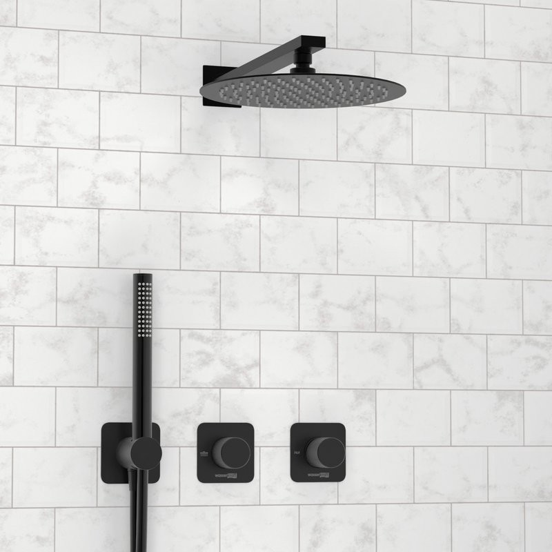Душевой комплект Wasserkraft Fulda A5251.299.219.258.302.242.217 С ВНУТРЕННЕЙ ЧАСТЬЮ, черный