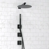 Душевой комплект Wasserkraft Fulda A5251.299.219.258.302.242.217 С ВНУТРЕННЕЙ ЧАСТЬЮ, черный