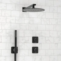 Душевой комплект Wasserkraft Fulda A5251.299.219.258.302.242.217 С ВНУТРЕННЕЙ ЧАСТЬЮ, черный
