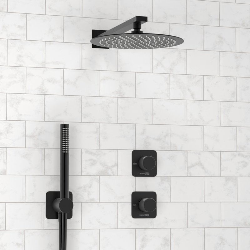 Душевой комплект Wasserkraft Fulda A5251.299.219.258.302.242.217 С ВНУТРЕННЕЙ ЧАСТЬЮ, черный