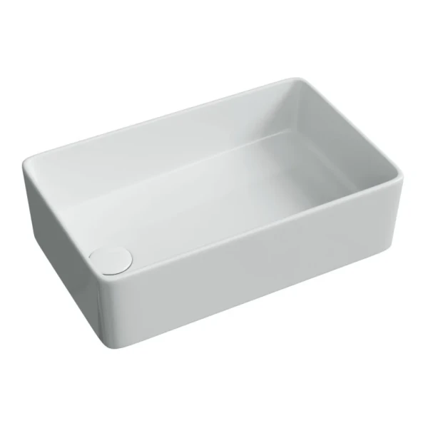 Раковина накладная Ceramicanova Element со смещенным сливом, 485x305x135, белый, CN5050