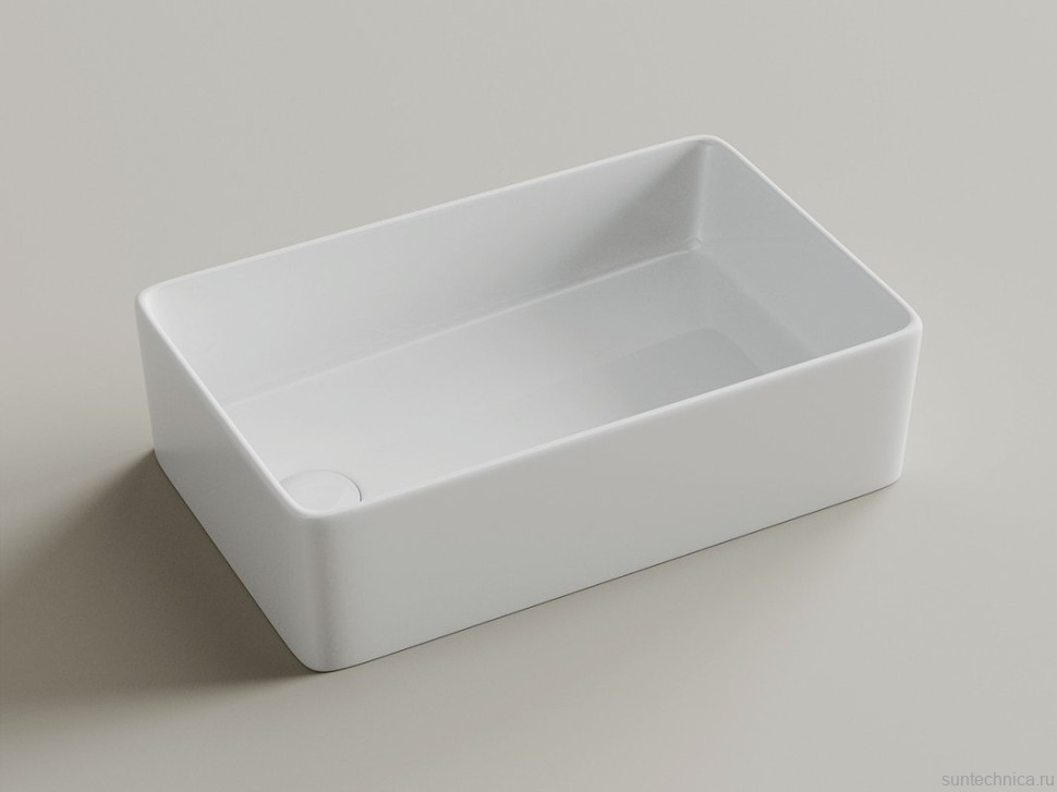 Раковина накладная Ceramicanova Element со смещенным сливом, 485x305x135, белый, CN5050