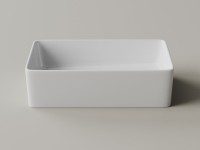 Раковина накладная Ceramicanova Element со смещенным сливом, 485x305x135, белый, CN5050