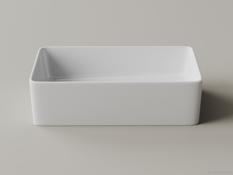 Раковина накладная Ceramicanova Element со смещенным сливом, 485x305x135, белый, CN5050