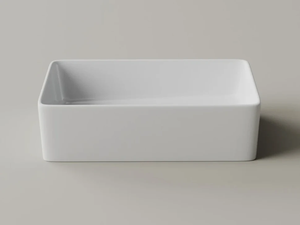 Раковина накладная Ceramicanova Element со смещенным сливом, 485x305x135, белый, CN5050