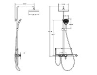 Душевая стойка Olive'S Kabrera 37294KBG с гигиеническим душем, золото
