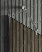 Душевая перегородка Maybahglass MGD-678-5ш 109 см, профиль хром матовый, стекло бронза
