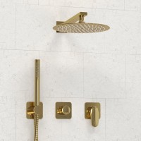 Душевой комплект Wasserkraft Neckar A2151.277.183.208.280.197.281 С ВНУТРЕННЕЙ ЧАСТЬЮ, золото