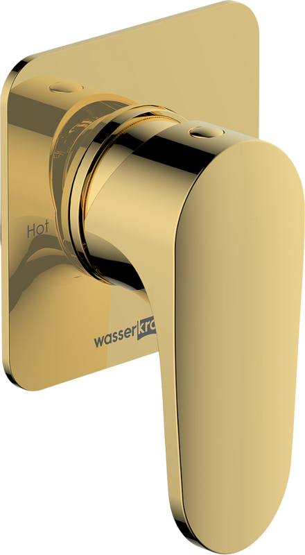 Душевой комплект Wasserkraft Neckar A2151.277.183.208.280.197.281 С ВНУТРЕННЕЙ ЧАСТЬЮ, золото
