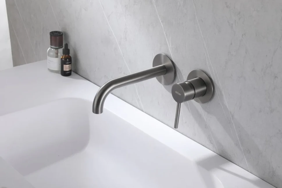 Смеситель для раковины Abber Wasser Kreis AF8112NG С ВНУТРЕННЕЙ ЧАСТЬЮ, никель