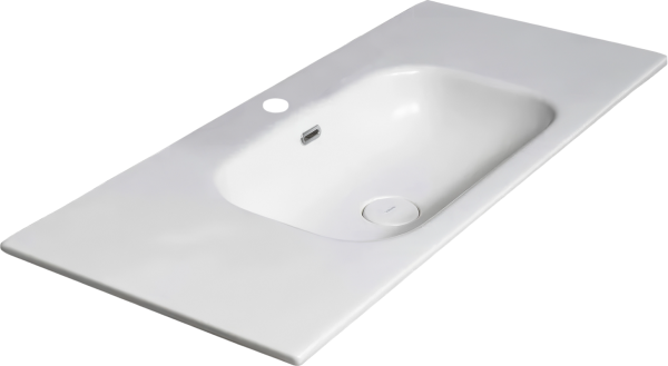 Мебельная раковина Armadi Art Vallessi 100 накладная, белая, прямоугольная, фаянс