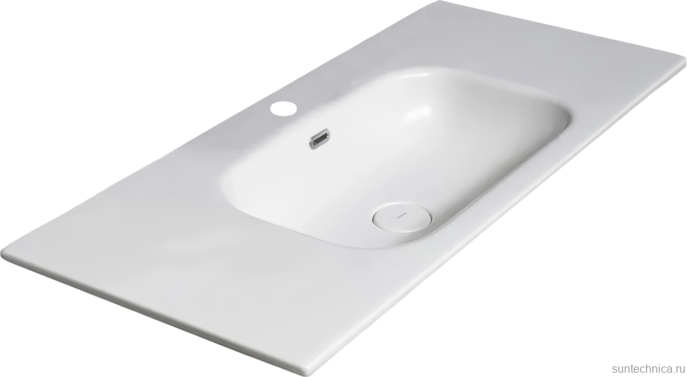 Мебельная раковина Armadi Art Vallessi 100 накладная, белая, прямоугольная, фаянс