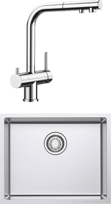 Комплект Мойка Omoikiri TADZAVA 54-U/I ULTRA-IN + Смеситель Blanco Fontas-S II 525198