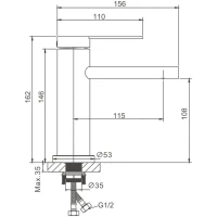 Смеситель для раковины BELZ B813 B10813-7 черный Смеситель для раковины BELZ B813 B10813-7 черный