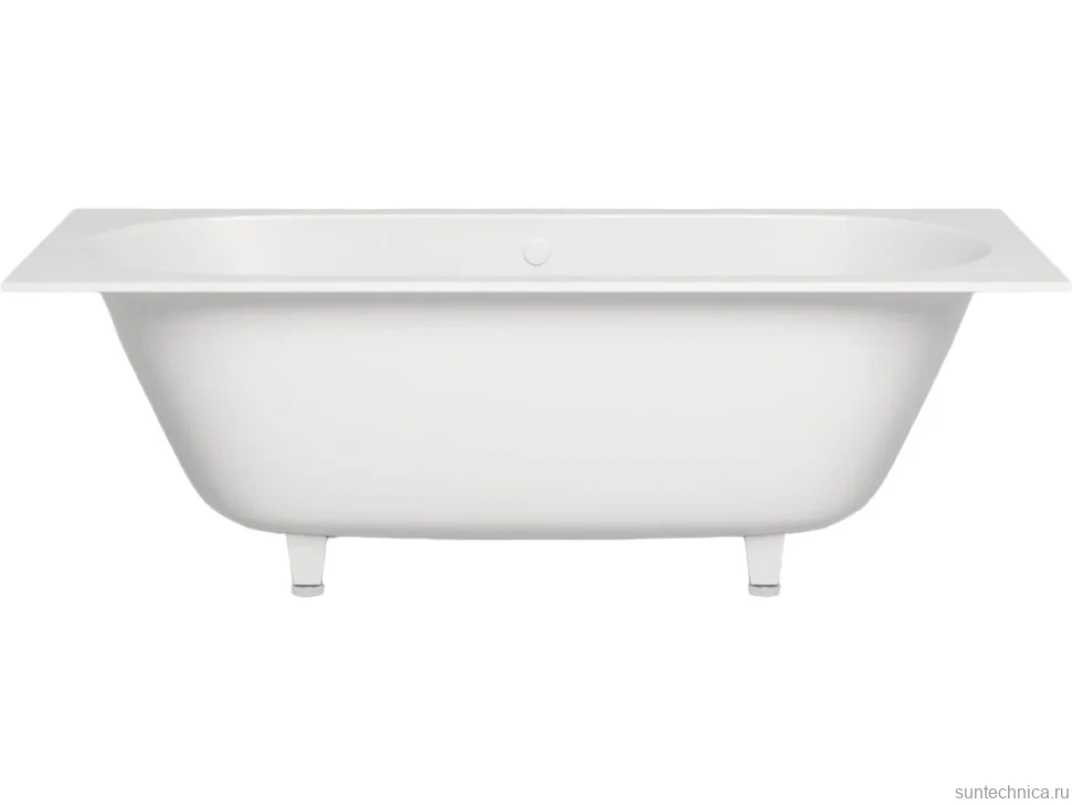 Ванна из искусственного камня Salini Ornella Axis S-Stone 180x80 см, встраиваемая, матовая белая, на ножках