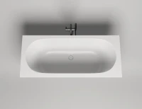 Ванна из искусственного камня Salini Ornella Axis S-Stone 180x80 см, встраиваемая, матовая белая, на ножках