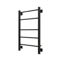 Полотенцесушитель электрический Grota Costa 530х800 RAL9005 EL 80x55 см, подключение справа, слева, скрытое подключение справа, матовый черный, лесенка, из стали