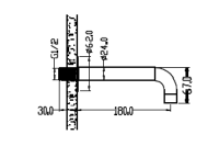 Излив Boheme Fusion 625-CB для ванны, copper brushed