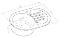 Мойка кухонная Zorg Inox Glass GL-7851-OV-WHITE-BRONZE белое стекло