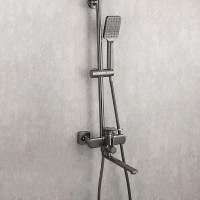 Душевая стойка Frap H62 F2462-9 оружейная сталь