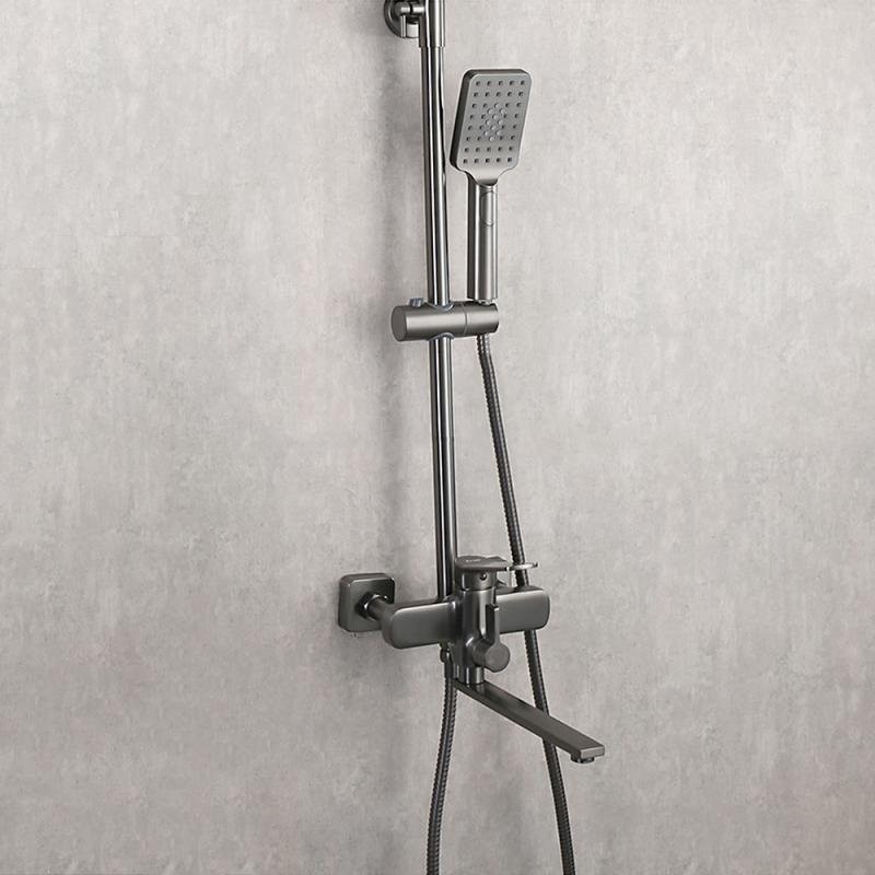 Душевая стойка Frap H62 F2462-9 оружейная сталь