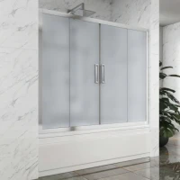 Шторка на ванну Kubele DE019 P4-MAT-CH 195х150 см, профиль хром