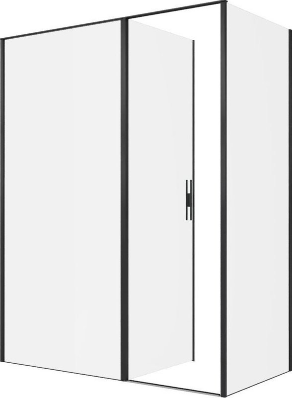 Душевой уголок Allen Brau Priority 160x80, профиль черный браш, стекло прозрачное