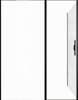 Душевой уголок Allen Brau Priority 160x80, профиль черный браш, стекло прозрачное