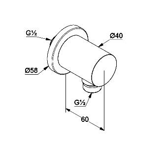 Шланговое подключение Kludi Nova Fonte Puristic 20543N0-15 брашированное золото