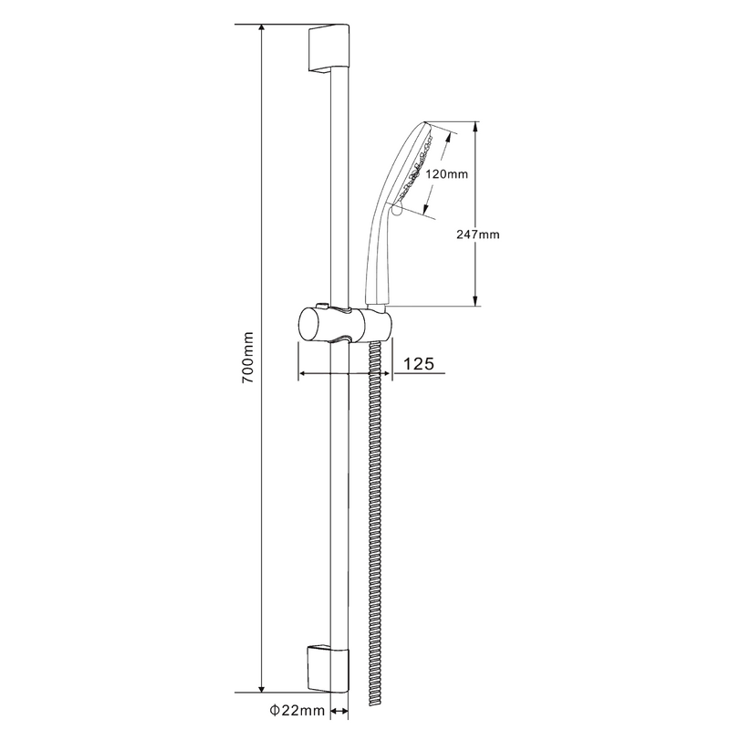 Душевой гарнитур Orange O-Shower OS806cr хром