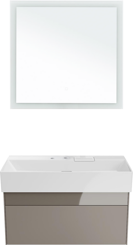 Мебель для ванной комнаты KERAMA MARAZZI Logica 90 подвесная, песчаная, с отверстием под дозатор