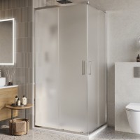 Душевой уголок BelBagno Luce AH-2-100/80-P-Cr 100x80, профиль хром, стекло рифленое