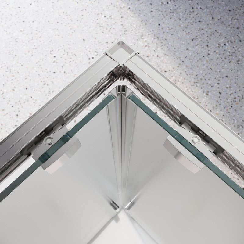Душевой уголок BelBagno Luce AH-2-100/80-P-Cr 100x80, профиль хром, стекло рифленое